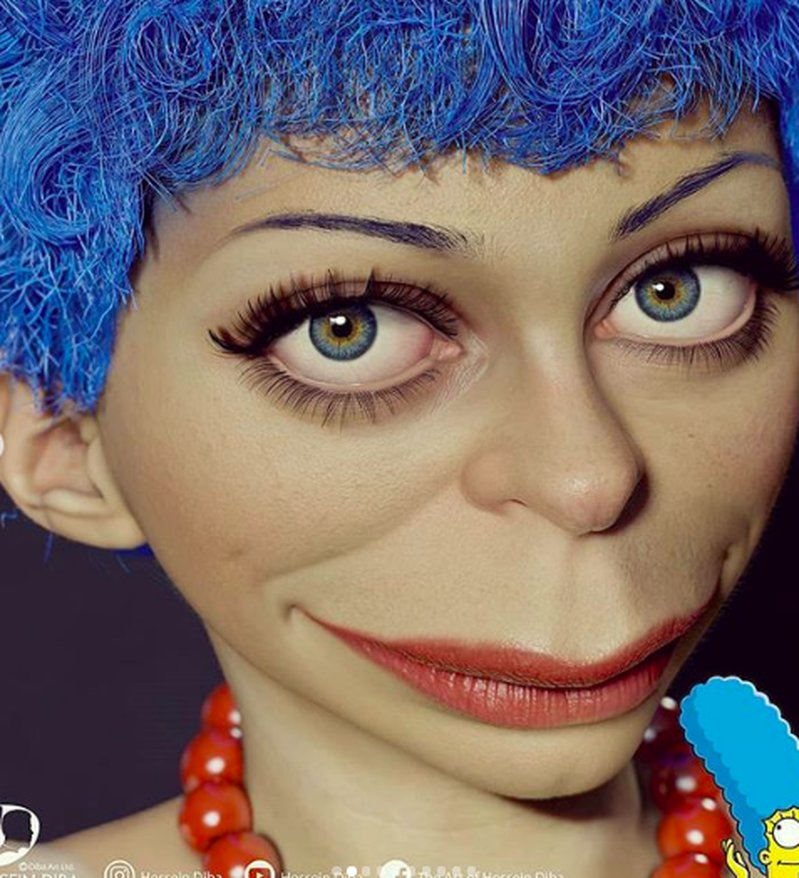 Marge Simpson. Bildkälla: Instagram/Hossein.diba Marge Simpson. Bildkälla: Instagram/Hossein.diba